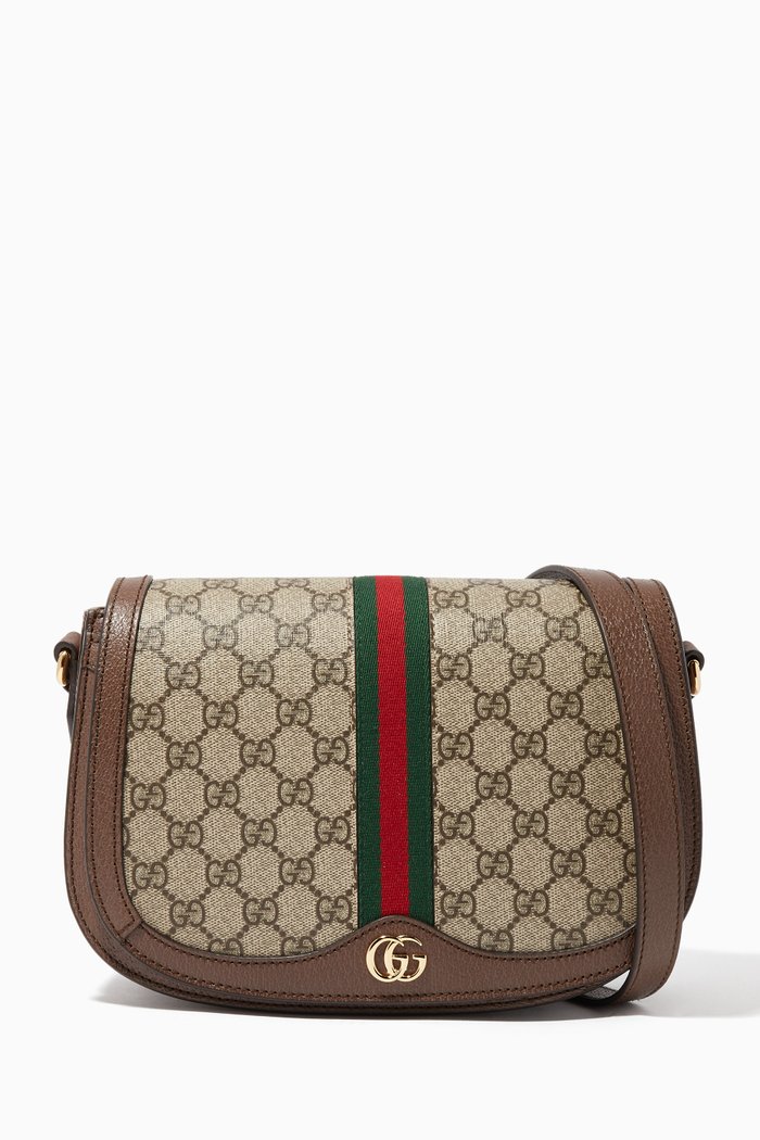 

Small Ophidia GG Shoulder Bag, Neutral