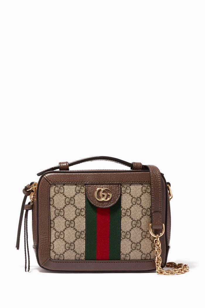 

Ophidia GG Canvas Mini Shoulder Bag, Neutral