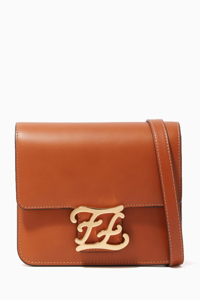 

Karligraphy Calf Leather Bag, Brown