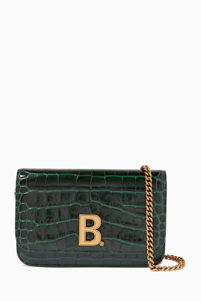 

B. Leather Wallet on Chain, Green