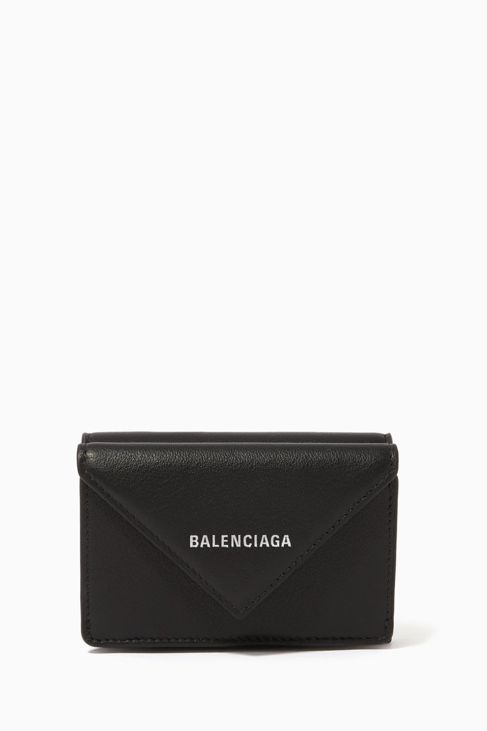 

Papier Leather Mini Wallet, Black