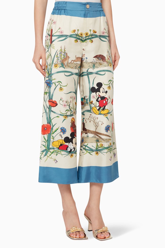 x ©Disney Mickey Mouse Silk Pants, Blue