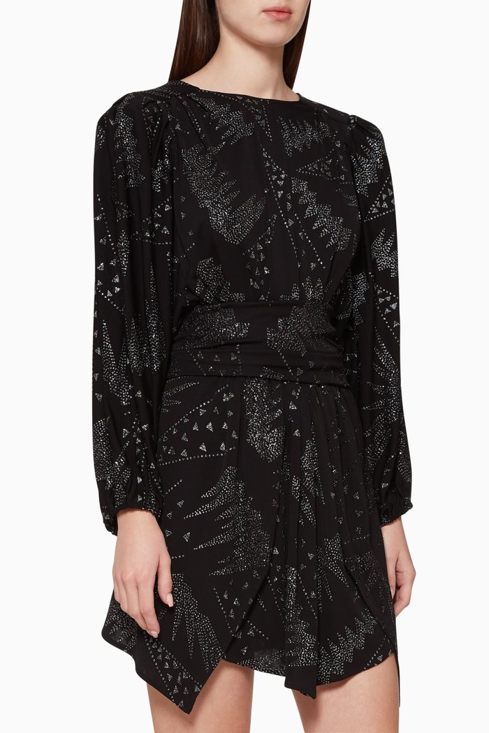 

Vienna Glitter Mini Dress, Black