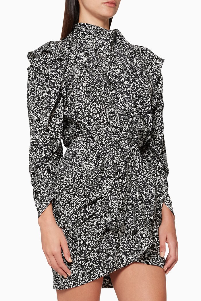 

Bruna Silk Mini Dress, Black