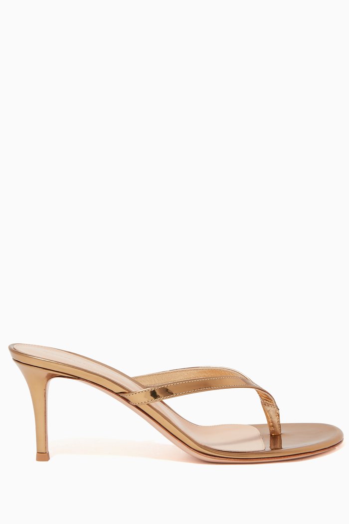 

Calypso 70 Sandals in Mirror Leather, Gold