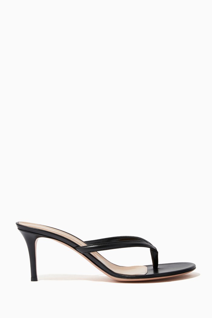 Calypso 70 Sandals in Leather, Black