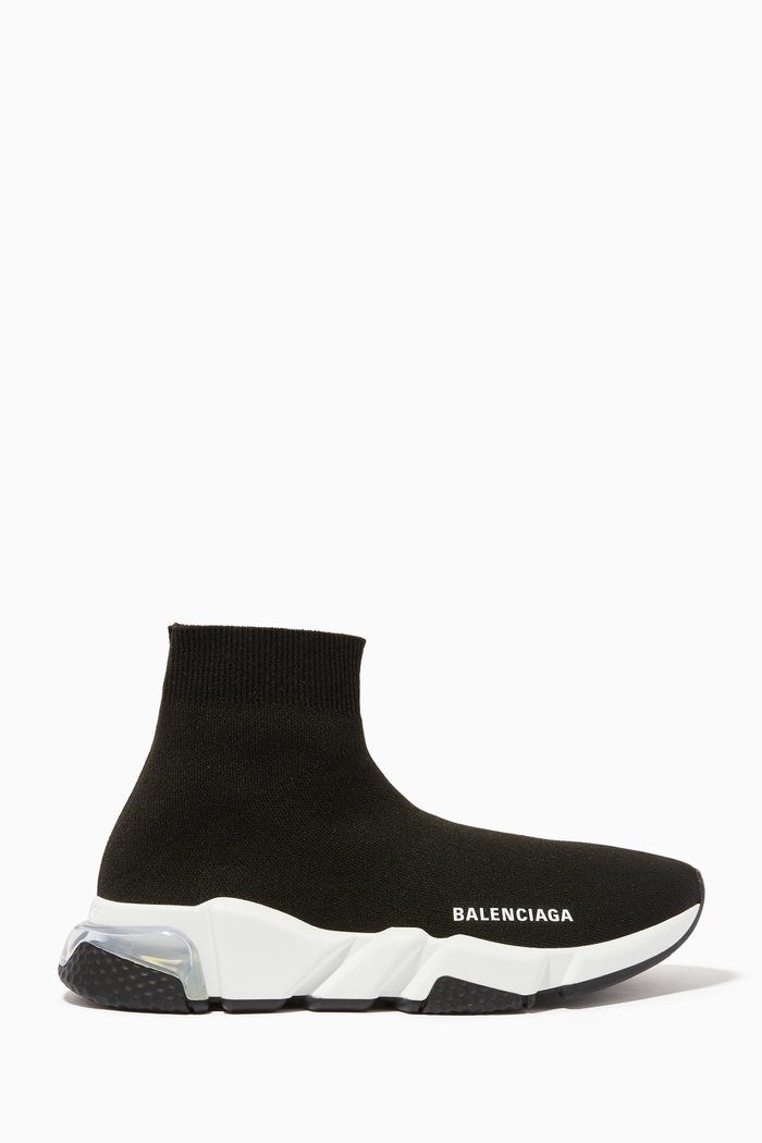 Speed Clear Sole Sneakers, Black