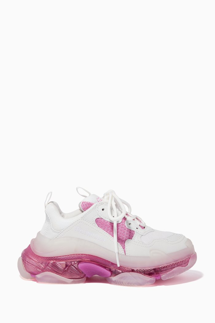 

Triple S Clear Sole Sneakers, White