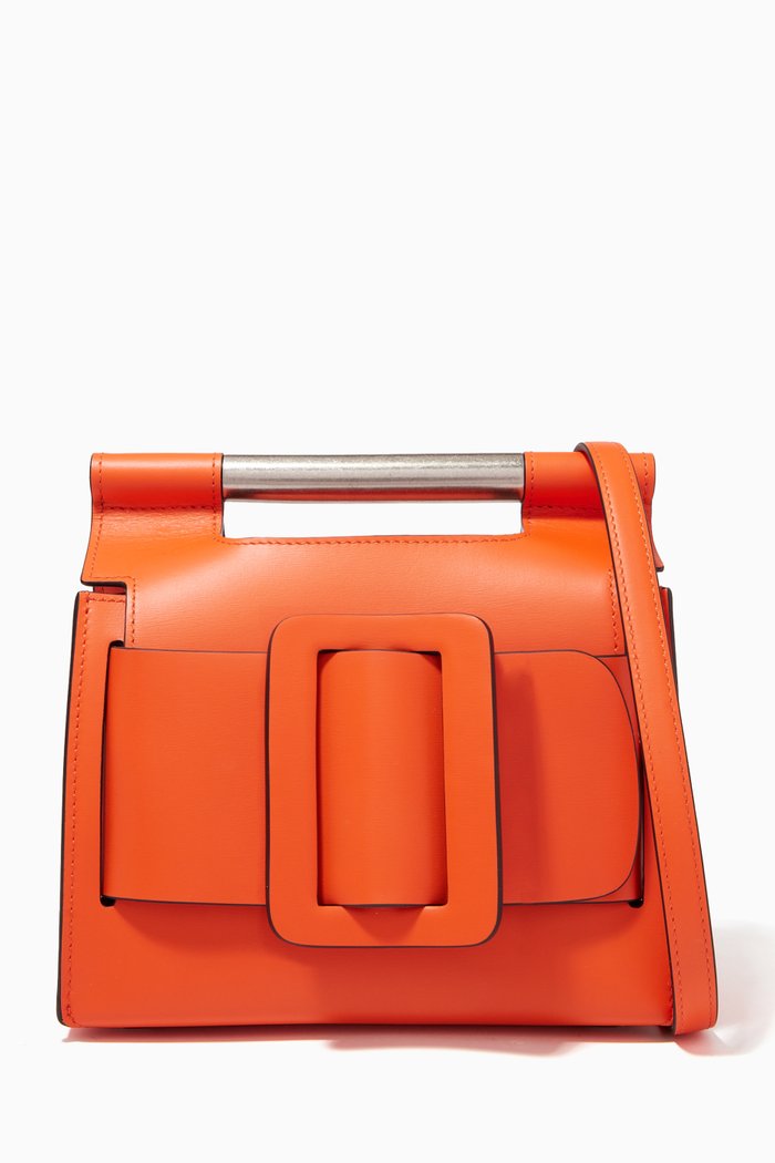 

Romeo Tote Bag in Leather, Orange