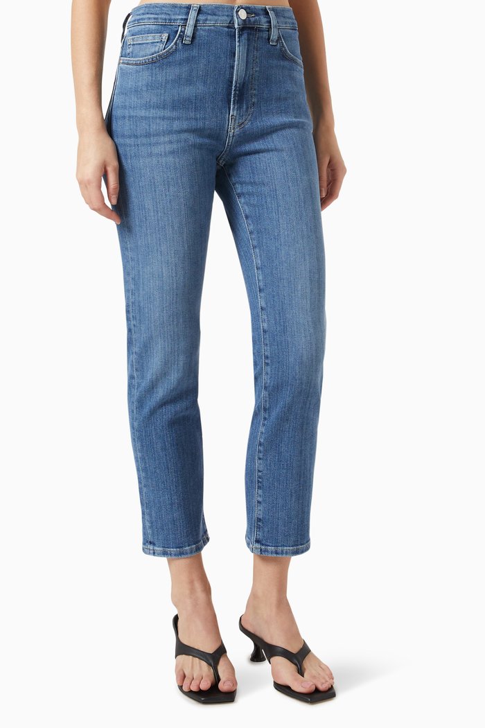 

Le High Straight Jeans in Denim, Blue