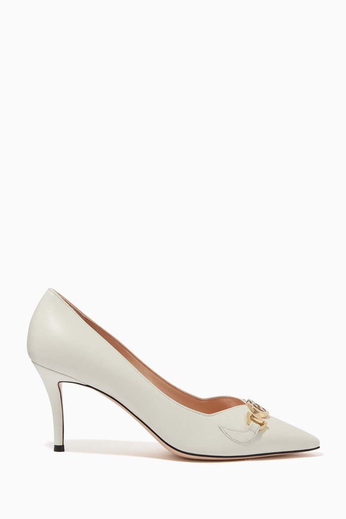 

Zumi Leather Pumps, White
