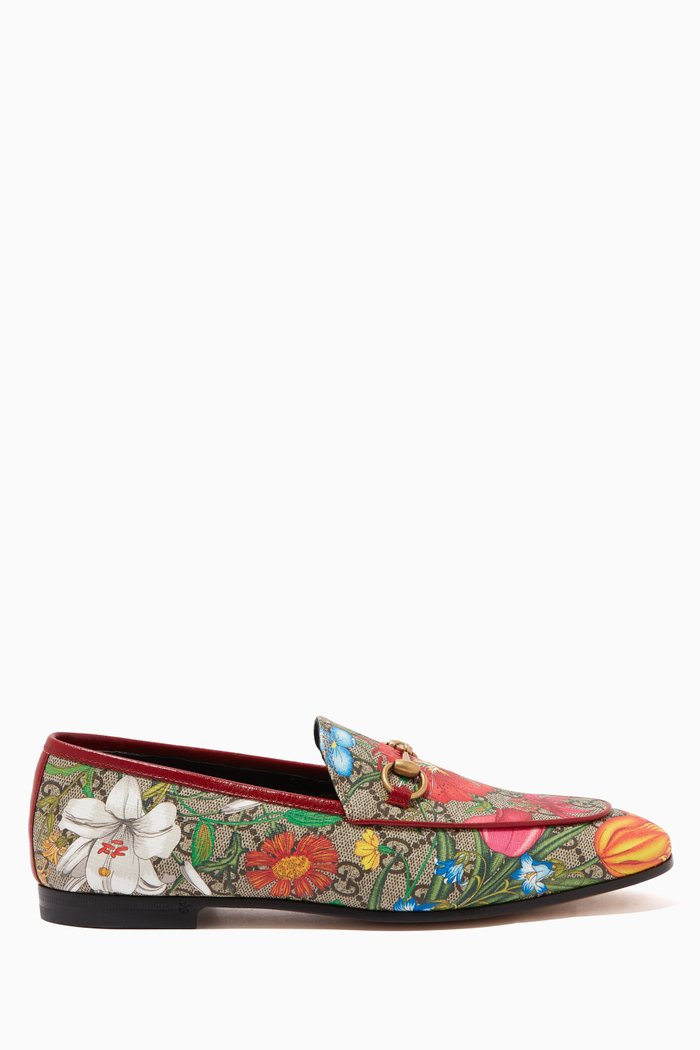 

Jordaan GG Flora Canvas Loafers, Brown