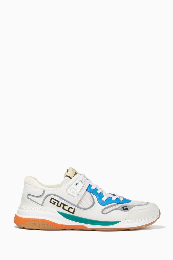 Ultrapace Leather & Mesh Sneakers, White