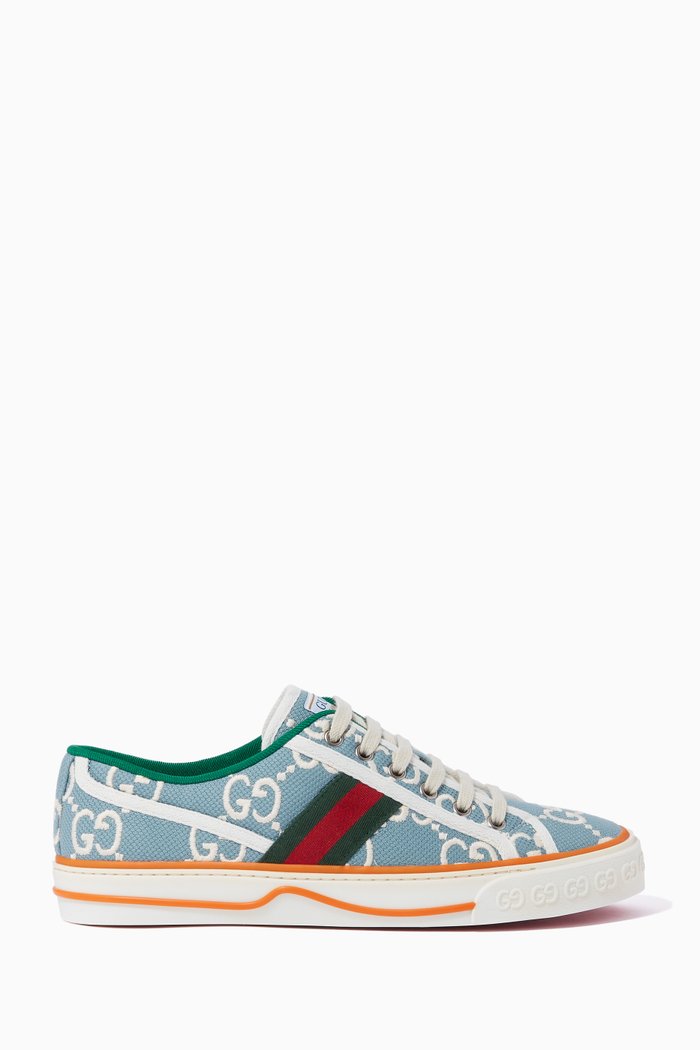 

Tennis 1977 GG Stretch Cotton Sneakers, Blue