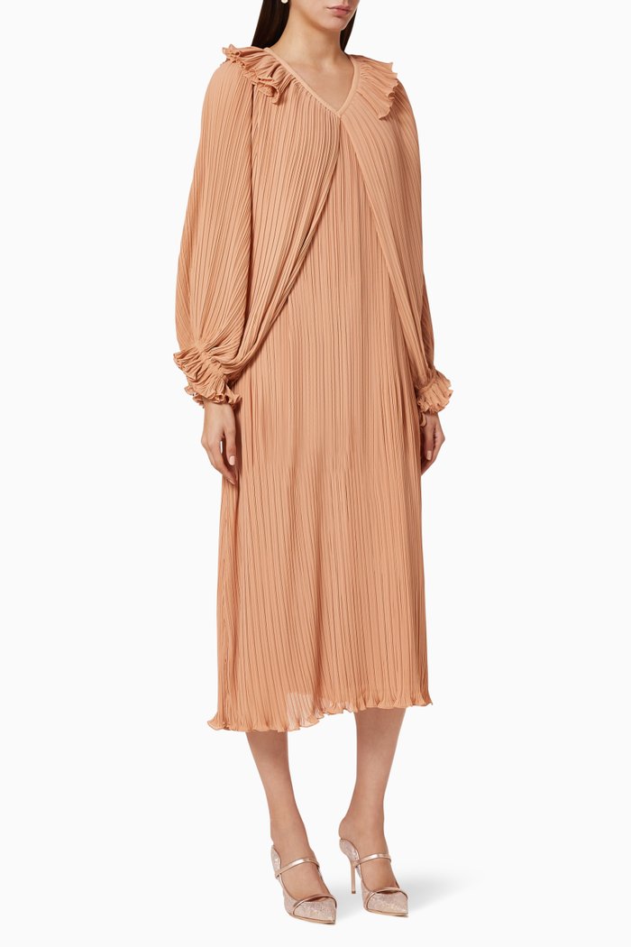 

Pleated Frill Dress, Pink