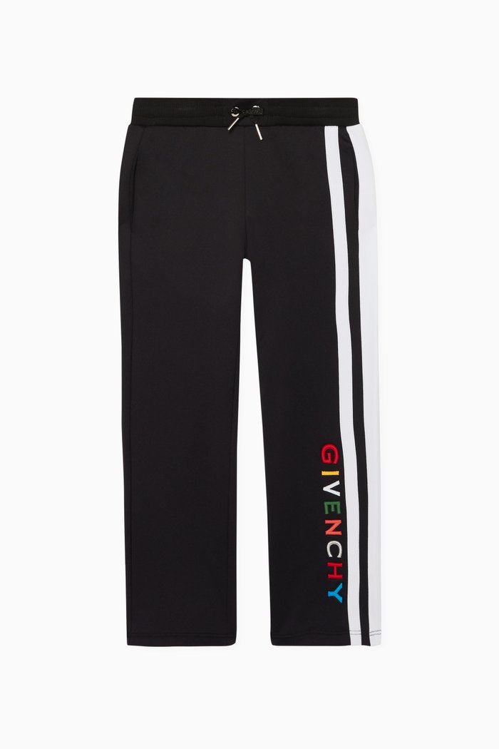 

Logo Panel Track Pants, Black