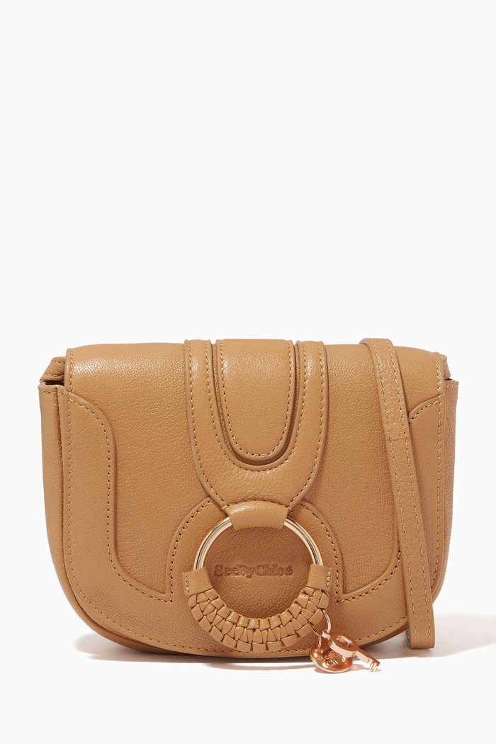 

Mini Hana Bag in Grained Goatskin, Brown