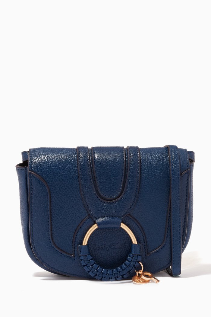 

Mini Hana Bag in Grained Goatskin, Blue