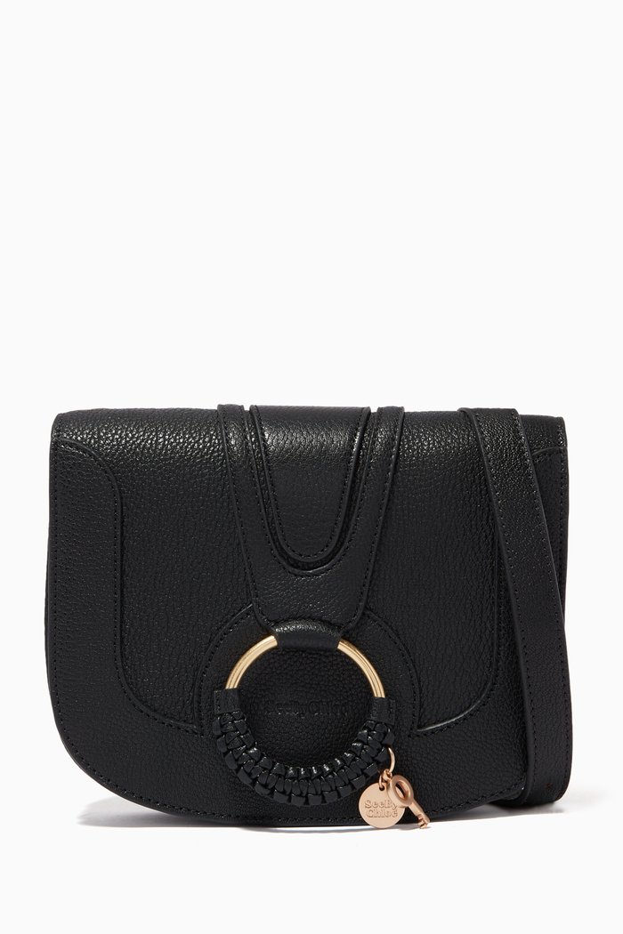 

Hana Leather Shoulder Bag, Black