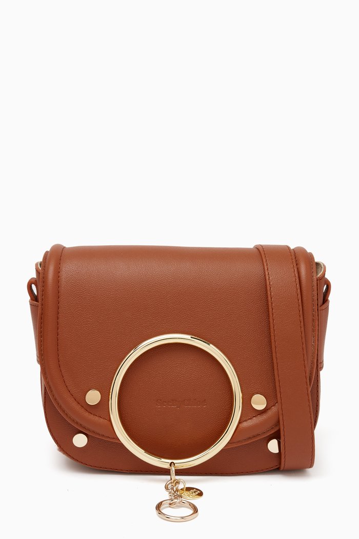 

Mara Shoulder Bag in Leather, Brown