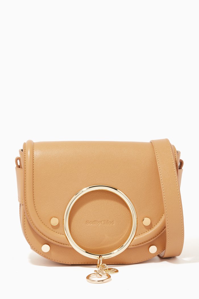 

Mara Shoulder Bag in Leather, Brown