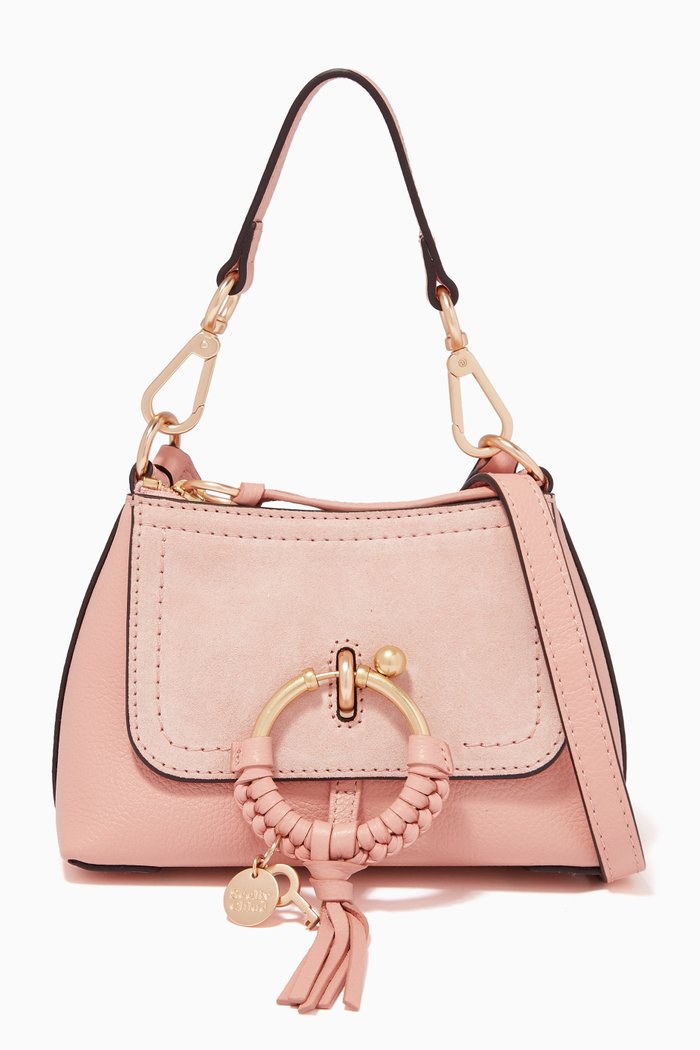 

Mini Joan Cross Body Bag in Grained & Suede Cowhide, Pink