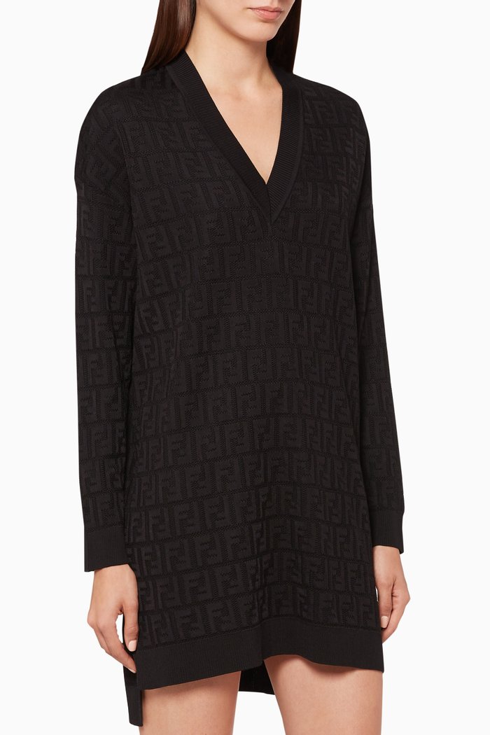 

FF Sweater Dress, Black