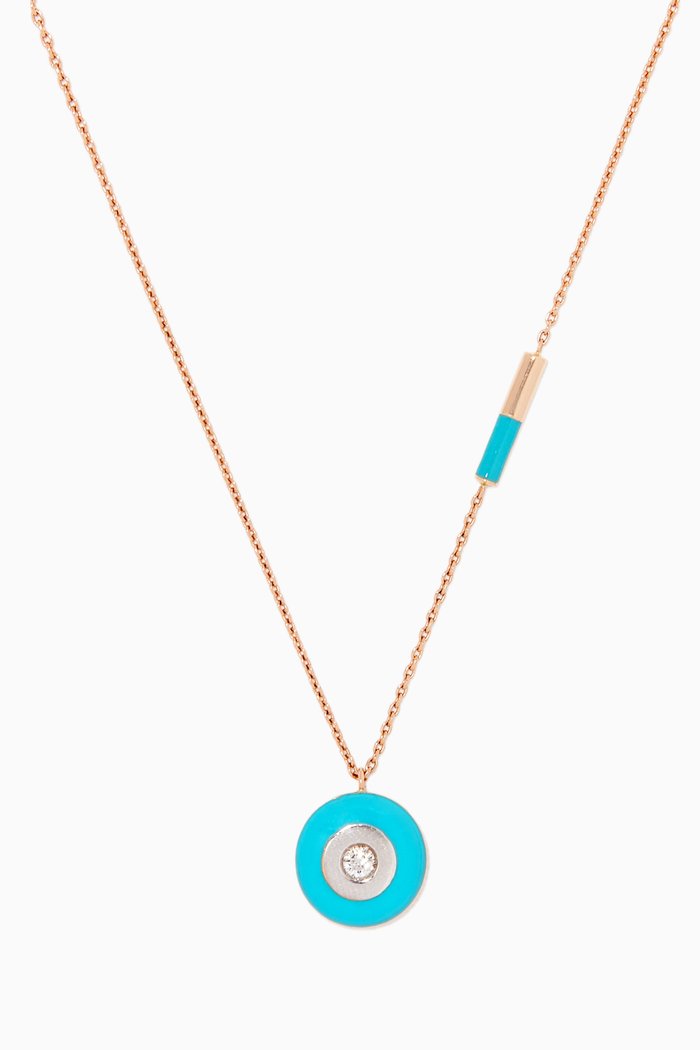 

Matisse Diamond Circle Necklace, Rose gold