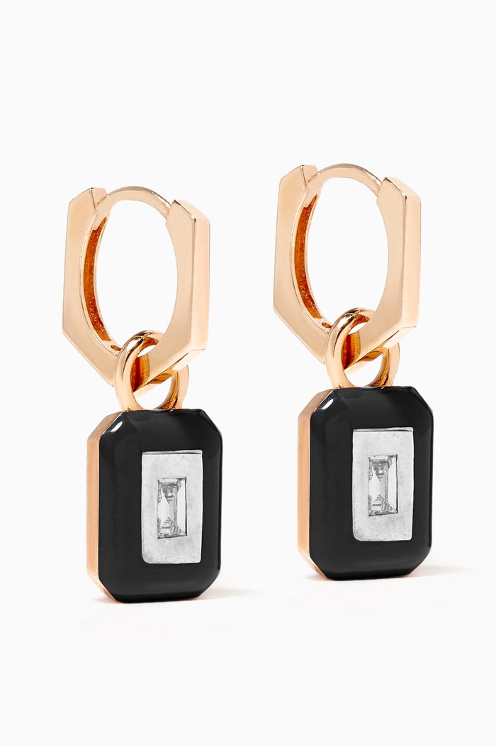 

Matisse Diamond Baguette Earrings, Rose gold