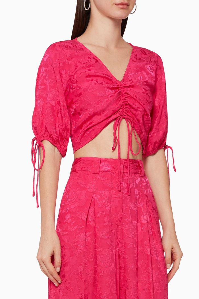 Blossom Ruched Top, Pink