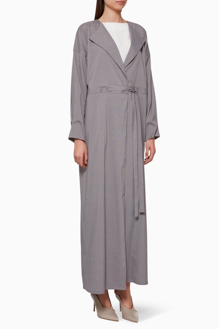 

The Avid Cotton Abaya, Grey