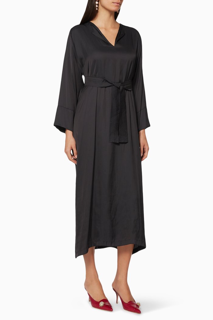

Meryem Belted Kaftan, Black