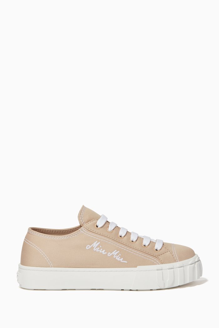 

Gabardine Low-Top Sneakers, Pink