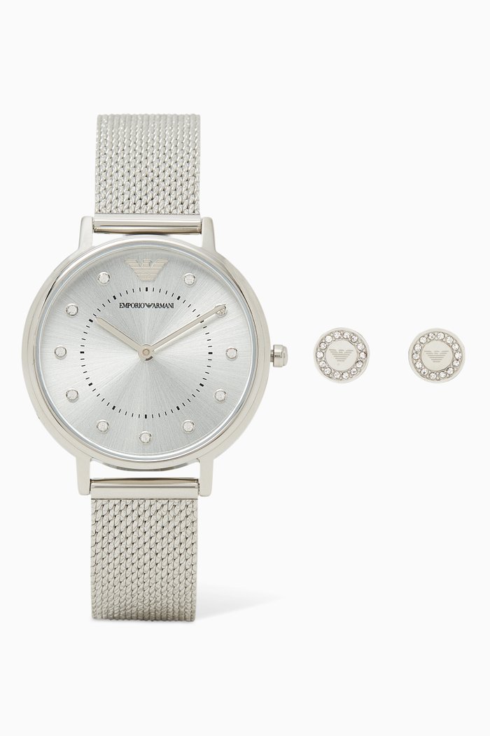 

Kappa Quartz Watch Gift Set, Silver