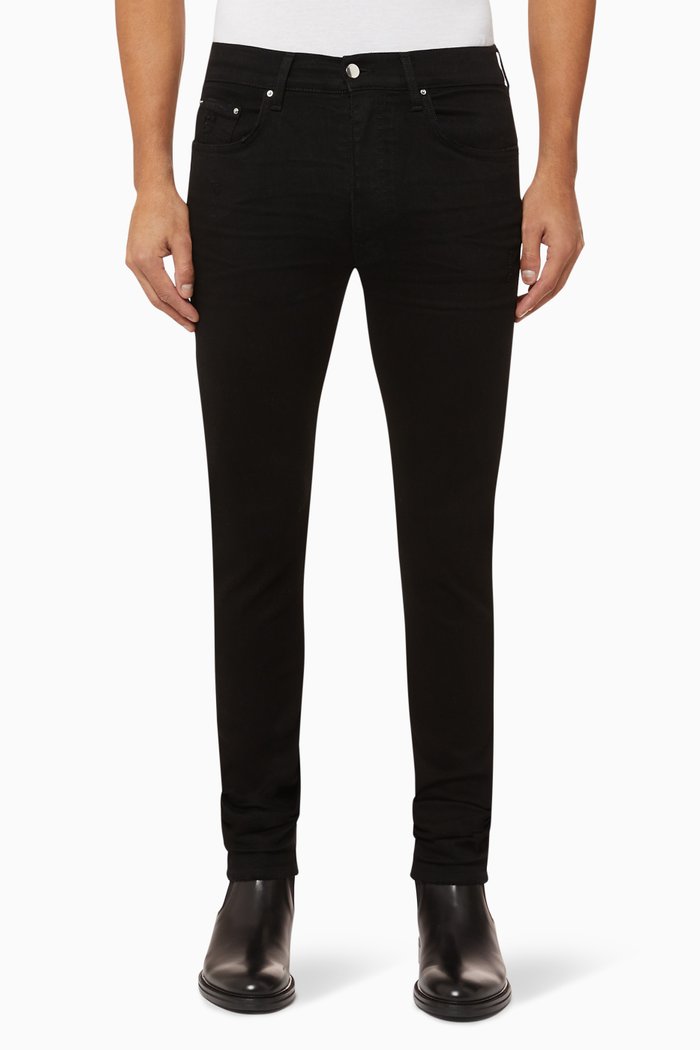 Stack Skinny Fit Jeans, Black