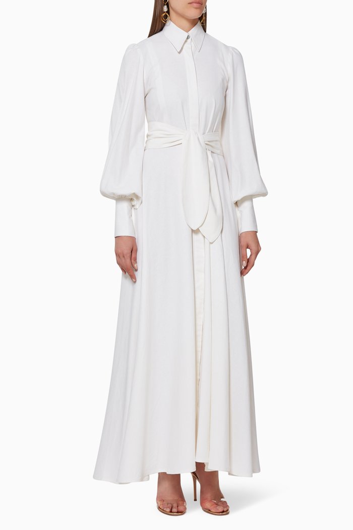 

Olas Cotton Shirt Dress, White