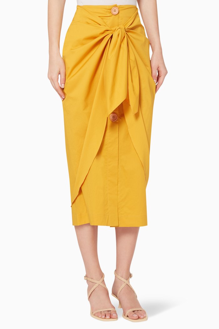 

Fresh Lemon Knotted Skirt, Yellow