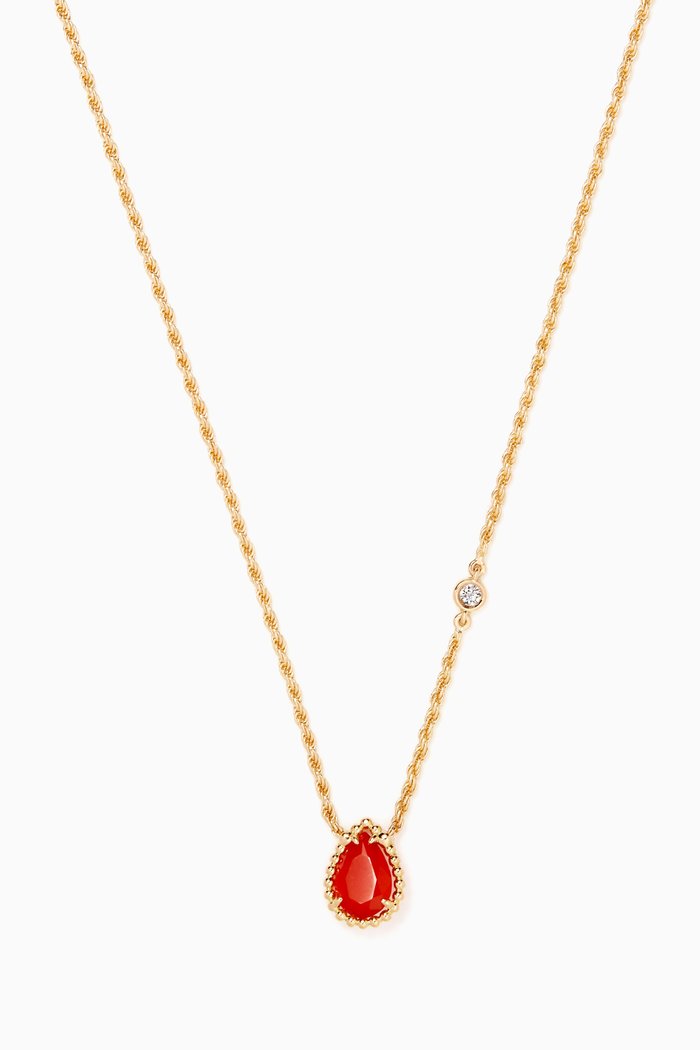 

Serpent Bohème XS Motif Carnelian Pendant, Yellow