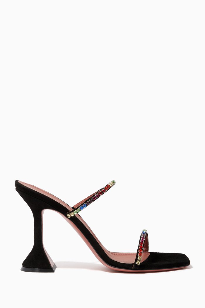 

Gilda 95 Slippers in Satin, Black