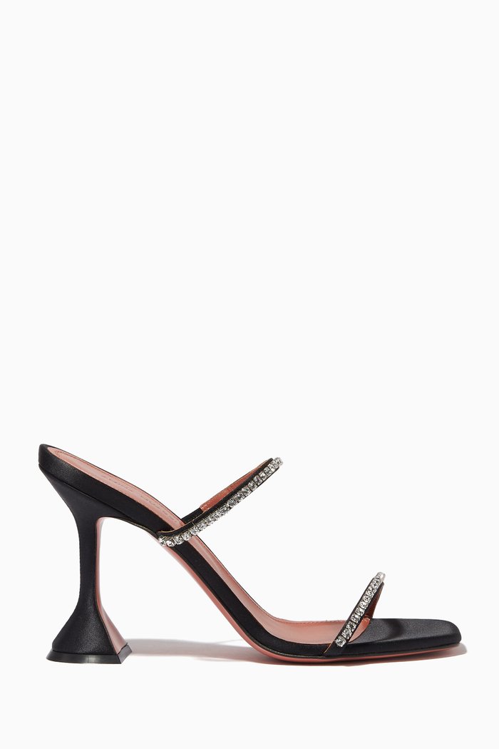 

Gilda 95 Slippers in Satin, Black