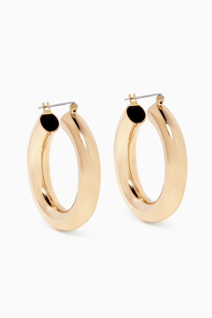 

Round Hoop Earrings, Gold