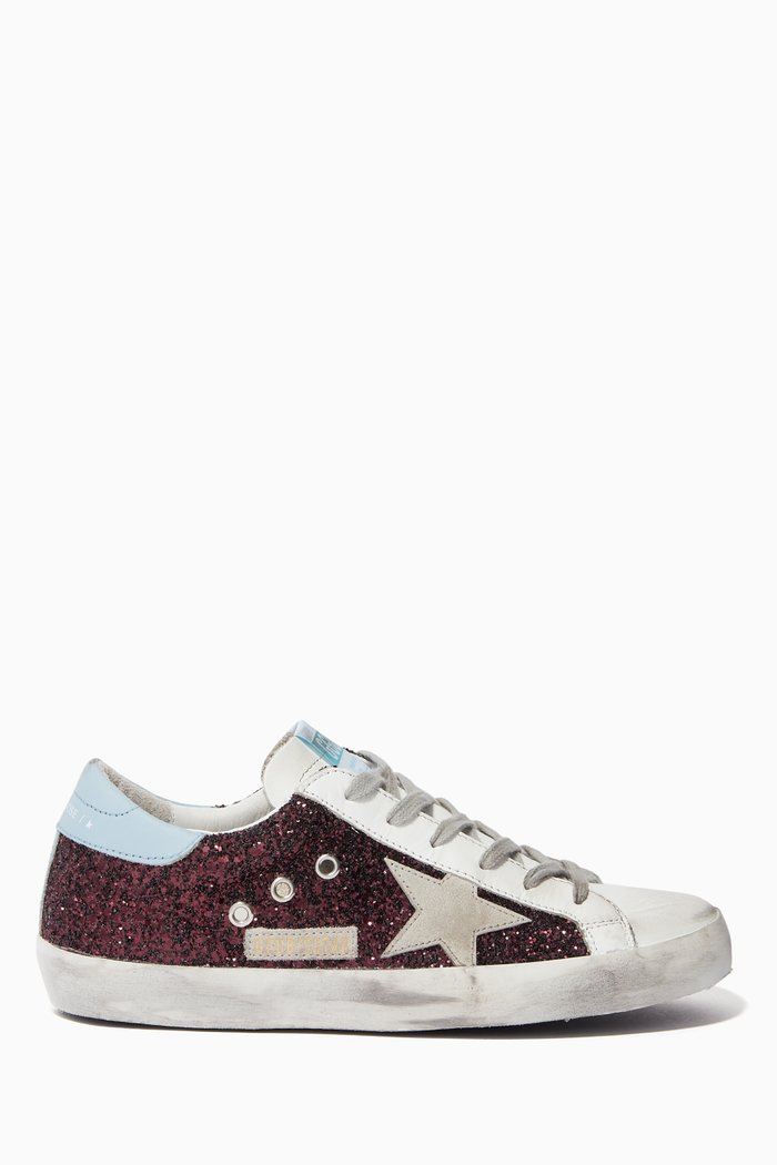

Superstar Glitter Detail Sneakers, Black
