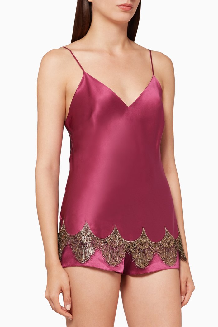 

Silk & Lace Camisole, Red