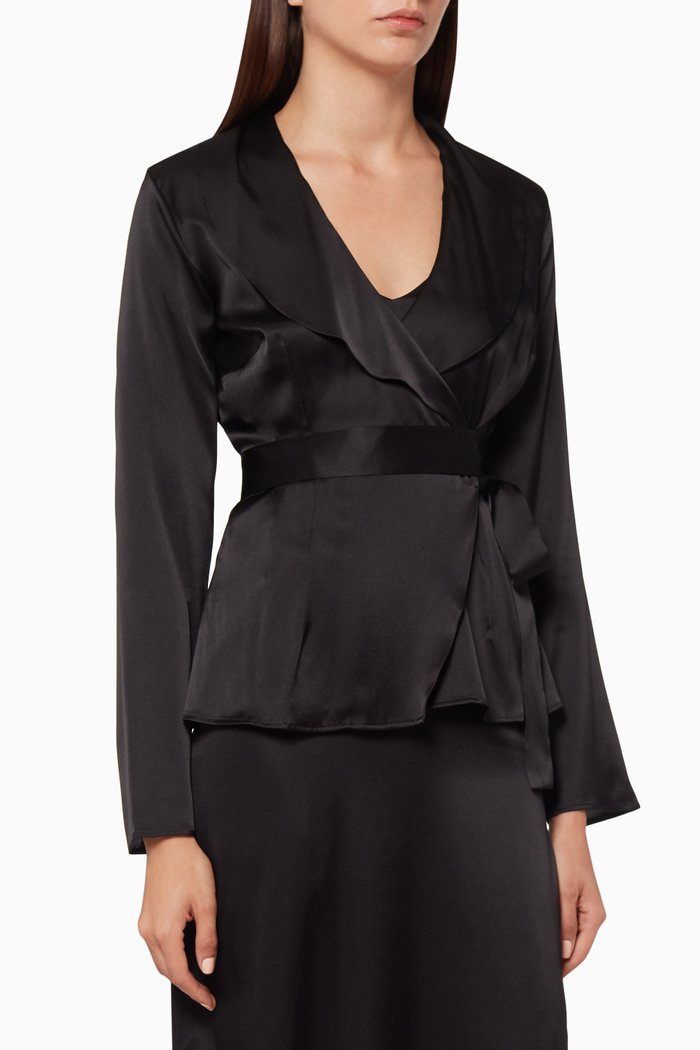 

Silk Pyjama Shirt, Black