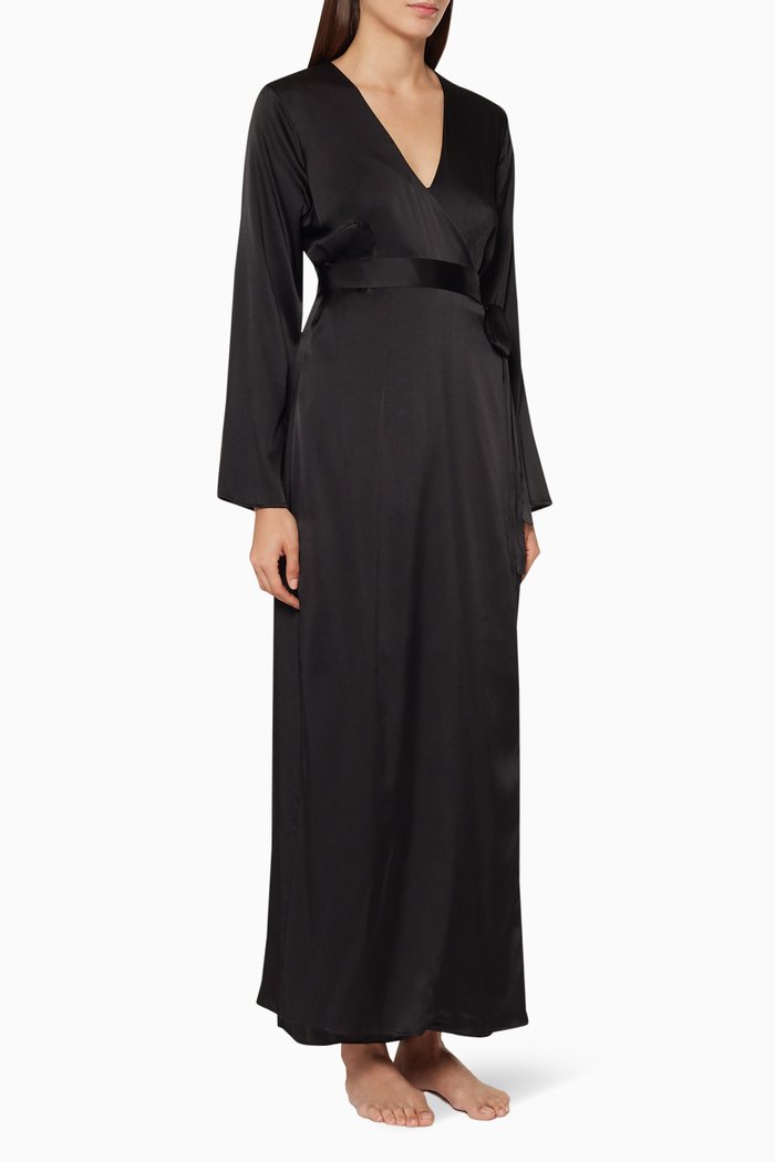 

Deshabillé Lace Robe, Black