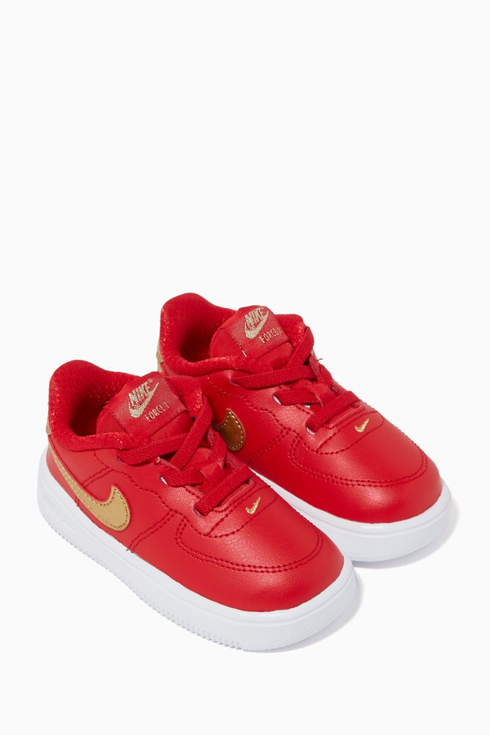 

Force 1 Leather Sneakers, Red
