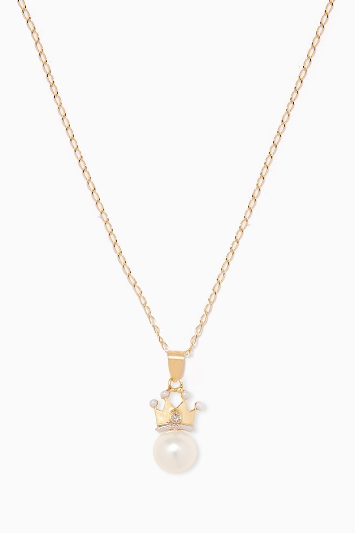 

My Princess Pearl Diamond Pendant Necklace, Multicolour