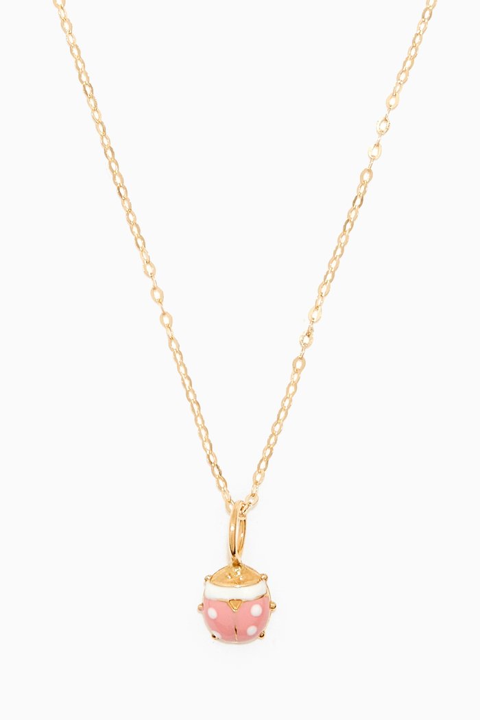 

Ladybug Pendant Necklace in 18kt Yellow Gold