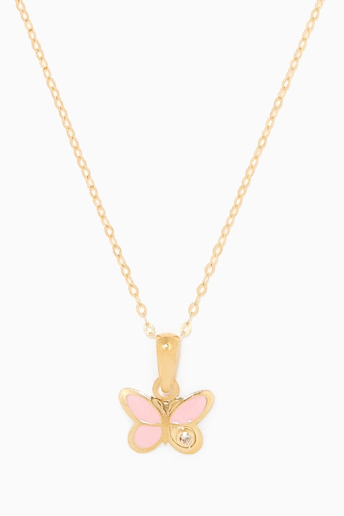 

Butterfly Diamond Pendant Necklace in 18kt Yellow Gold