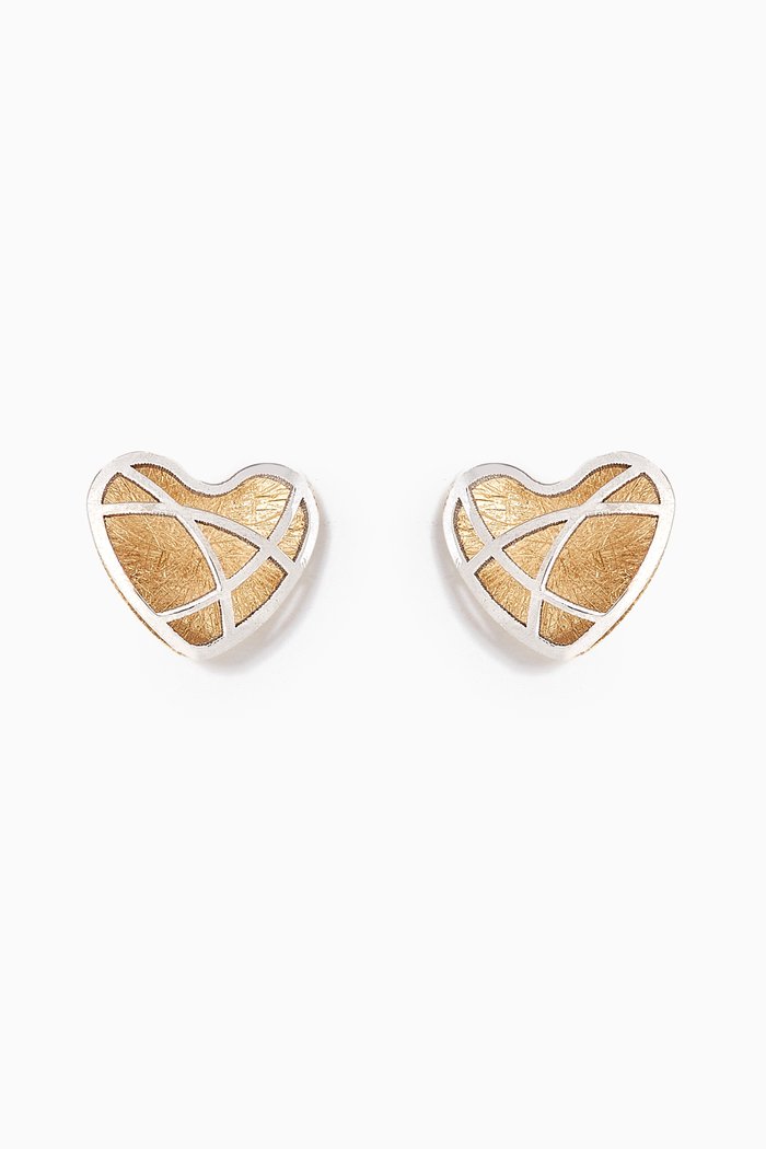 

Heart 3D Stud Earrings, Multicolour